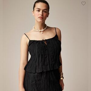 J. Crew Women’s Crinkled Tank Top Size XS NWT Color Black